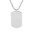 Stainless steel dog-tag pendant incl. engraving & chain