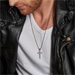 Stainless steel cross pendant incl. chain