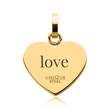 Engravable heart pendant stainless steel gold plated