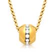 Gold plated stainless steel pendant incl. chain