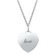 Stainless steel necklace with heart pendant