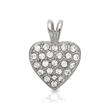Modern stainless steel heart pendant zirconia