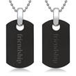 Black Stainless Steel Dog Tag
