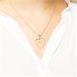 Stainless steel necklace incl. heart pendant gold plated