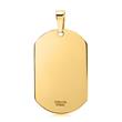 Gold plated stainless steel necklace with dog tag pendant