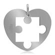 Colgante para pareja puzzle corazón acero inoxidable