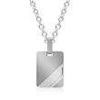 Partially polished pendant stainless steel engravable