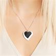 Heart pendant bicolor stainless steel engravable