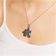 Forever yours partner pendant made of black stainless steel