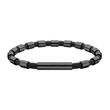 Stainless Steel Textile Bracelet For Men, Ip Black