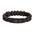 Leather Bracelet Gear, Stainless Steel, Ip Black, Engravable