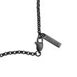 Iconic necklace with skull in stainless steel, IP black
