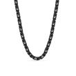 Necklace intractable for men in stainless steel, black