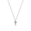 Crest Engravable Cross Necklace In Stainless Steel For Men