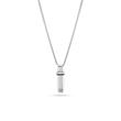 Stainless Steel Chain For Men With Engraving Pendant, Bicolour