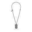 Dog tag cadena de acero inoxidable para hombre, IP negro