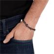 Armband Barbedwire für Herren aus Edelstahl, gun metal