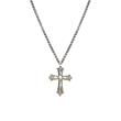 Chain kudos for men with cross pendant in stainless steel