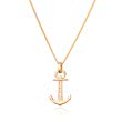 Necklace anchor sterling silver gold