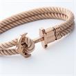Bracelet phrep made of textile and stainless steel, beige, rosé
