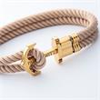 Phrep bracelet made of gold-plated stainless steel, textile, beige