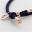 Textile engraving bracelet with rose gold plated stainless steel