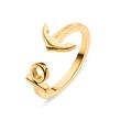 Ring ancuff for ladies made of gold-plated stainless steel