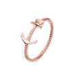 Anillo de mujer anchor rope de acero inoxidable chapado en oro rosa