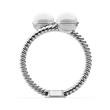 Ring Rope Pearl für Damen aus Edelstahl mit Perlen