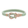 Pulsera phinity para mujer en cuero menta rosa