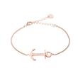Anchor bracelet in stainless steel, rose gold-plated