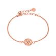 Women bracelet windrose stainless steel, IP rosé
