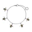 Ladies turtle bracelet in stainless steel with cubic zirconia