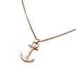 Necklace with anchor for women made of stainless steel, IP rose