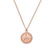 Ladies necklace compass rose made of stainless steel, rose gold plated