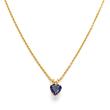 Heart of the Sea Necklace, Stainless Steel, Zirconia, IP Gold