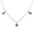 Turtle necklace for ladies in stainless steel with cubic zirconia