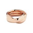 Rose gold-plated Women's ring waves duo made of stainless steel