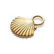 Charm scallop shell in gold-plated ocean steel