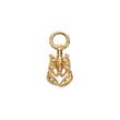 Lobster charm pendant in ocean steel, gold plated