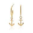 The anchor II earrings for women in IP gold-plated stainless steel