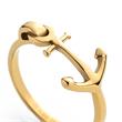 Ladies ring the anchor II in gold-plated stainless steel