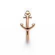 The anchor II ring for ladies in stainless steel, IP rosé