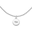 Stainless steel chain with libra star sign, engravable