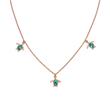 Turtle necklace for ladies in stainless steel, IP rose, zirconia