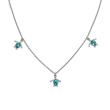 Ladies' turtle necklace in stainless steel with zirconia