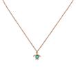 Turtle Mono necklace for ladies in stainless steel, rose gold