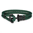 Phrep leren armband groen/zwart