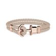 Bracelet phrep for ladies in leather brown rosé