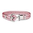 Pulsera aurora rosa para mujer en acero inoxidable, nailon